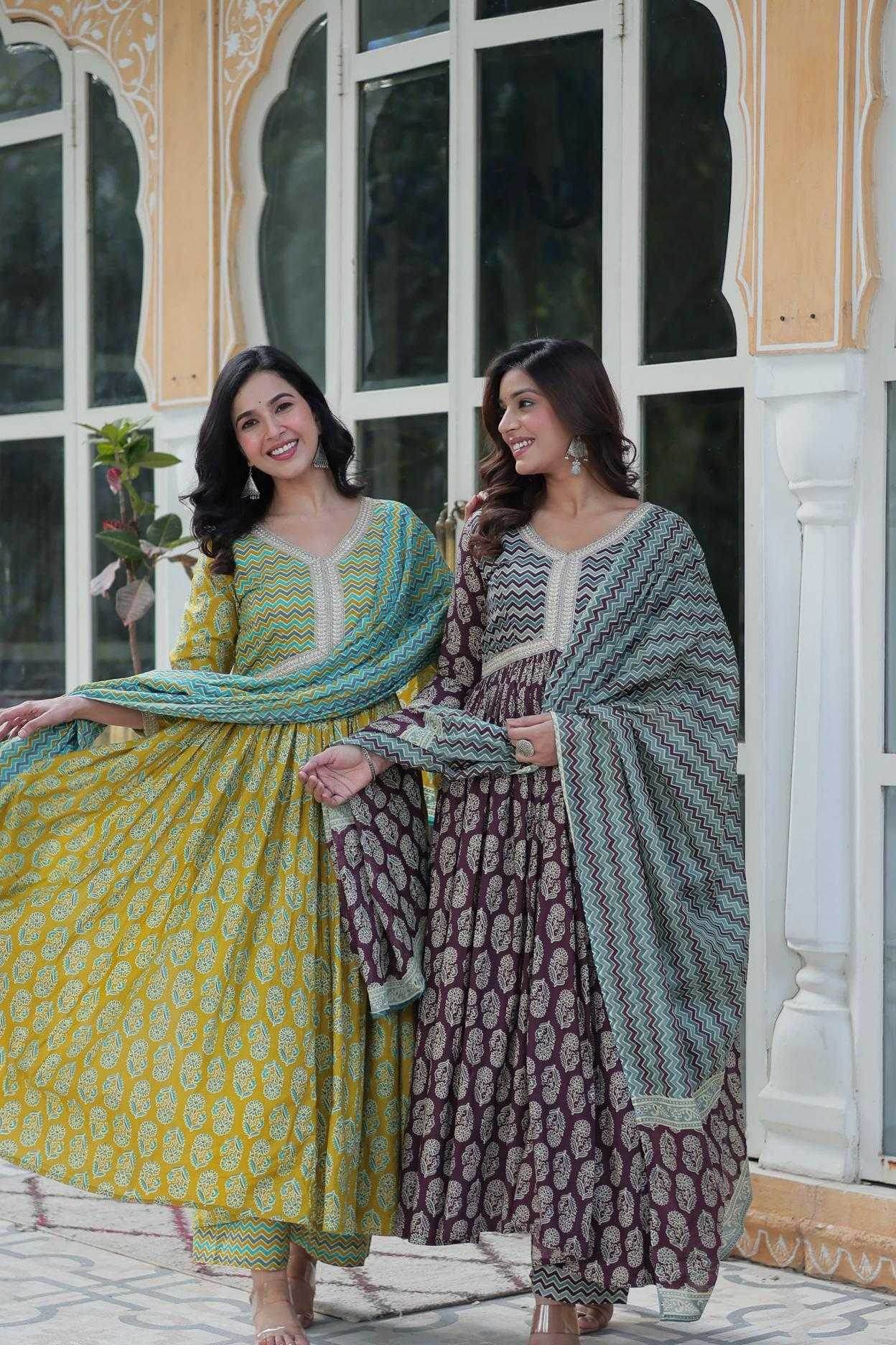 Cotton Long Gown With Pant for Stylish Comfort Wear - MYLUXURY LANE ENTERPRISE